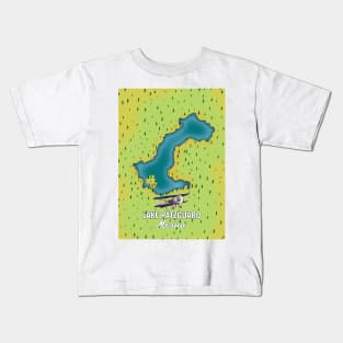 Lake Pátzcuaro Map Kids T-Shirt